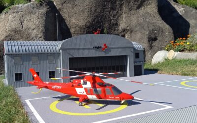 La maquette de l’hélicoptère REGA est restauré